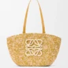 Mittlerer „Eclipse“-Korb aus Raffia und Kalbsleder Mittlerer „Eclipse“-Korb aus Raffia und Kalbsleder