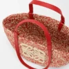 Mittlerer „Eclipse“-Korb aus Raffia und Kalbsleder Mittlerer „Eclipse“-Korb aus Raffia und Kalbsleder