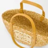 Mittlerer „Eclipse“-Korb aus Raffia und Kalbsleder Mittlerer „Eclipse“-Korb aus Raffia und Kalbsleder