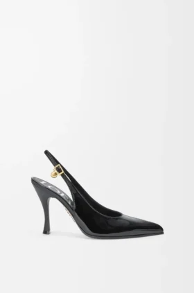 Neue „Comic“-Slingback-Pumps aus gemischtem Leder