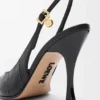 Neue „Comic“-Slingback-Pumps aus gemischtem Leder