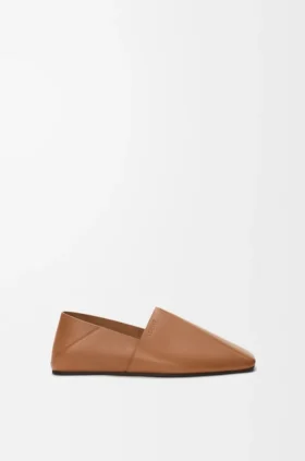 Origami-Slipper aus weichem Kalbsleder