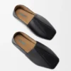Origami-Slipper aus weichem Kalbsleder Origami-Slipper aus weichem Kalbsleder