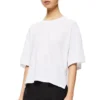 Os Kurzarm-T-Shirt, einfarbig, weiß S540333Xat-2100