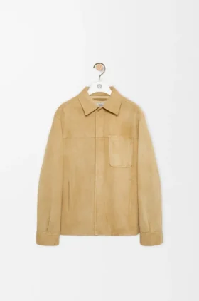 Overshirt aus Lammveloursleder Overshirt aus Lammveloursleder