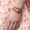 Pebble-Armband aus Kalbsleder