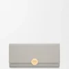Pebble Continental-Portemonnaie aus glänzendem Nappa-Kalbsleder
