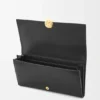 Pebble Continental-Portemonnaie aus glänzendem Nappa-Kalbsleder