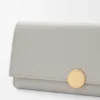 Pebble Continental-Portemonnaie aus glänzendem Nappa-Kalbsleder