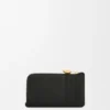 Pebble-Geldbörse aus glänzendem Nappa-Kalbsleder Pebble-Geldbörse aus glänzendem Nappa-Kalbsleder