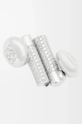 Pebble-Ohrstecker aus Sterlingsilber und Kristallen