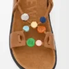 Pebble-Perlen-Fussbett-Sandale aus Nappa-Lammleder Pebble-Perlen-Fussbett-Sandale aus Nappa-Lammleder