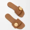 Pebble-Slide aus weichem Kalbsleder Pebble-Slide aus weichem Kalbsleder