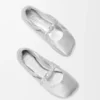 Pebble Soft Ballerina aus laminiertem Nappa-Lammleder Pebble Soft Ballerina aus laminiertem Nappa-Lammleder