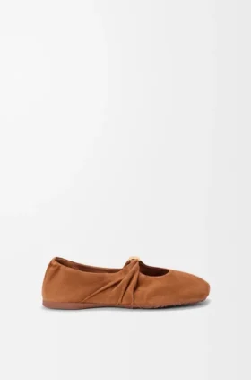 Pebble Soft Ballerina aus Ziegenwildleder