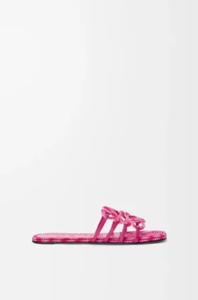 „Petal Anagram“-Pantolette aus besticktem Canvas