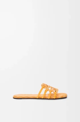 „Petal Anagram“-Pantolette aus besticktem Canvas