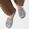 „Petal Anagram“-Pantolette aus besticktem Canvas „Petal Anagram“-Pantolette aus besticktem Canvas