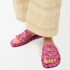 „Petal Anagram“-Pantolette aus besticktem Canvas „Petal Anagram“-Pantolette aus besticktem Canvas