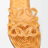 „Petal Anagram“-Pantolette aus besticktem Canvas „Petal Anagram“-Pantolette aus besticktem Canvas