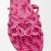 „Petal Anagram“-Pantolette aus besticktem Canvas „Petal Anagram“-Pantolette aus besticktem Canvas