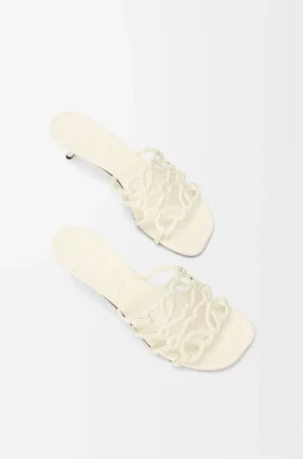 „Petal Anagram“-Pantolette aus weichem Kalbsleder