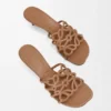 „Petal Anagram“-Pantolette aus weichem Kalbsleder „Petal Anagram“-Pantolette aus weichem Kalbsleder