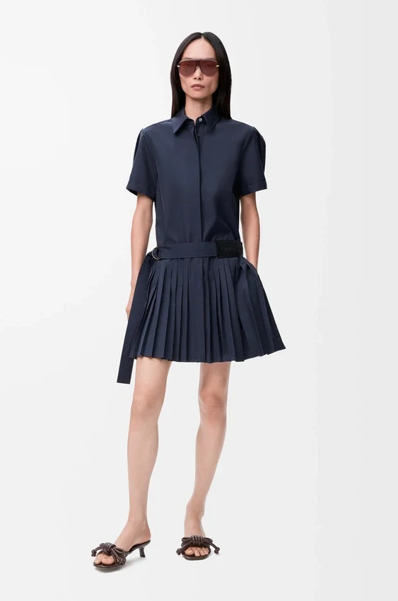 Plisseekleid aus Baumwollmischung Plisseekleid aus Baumwollmischung