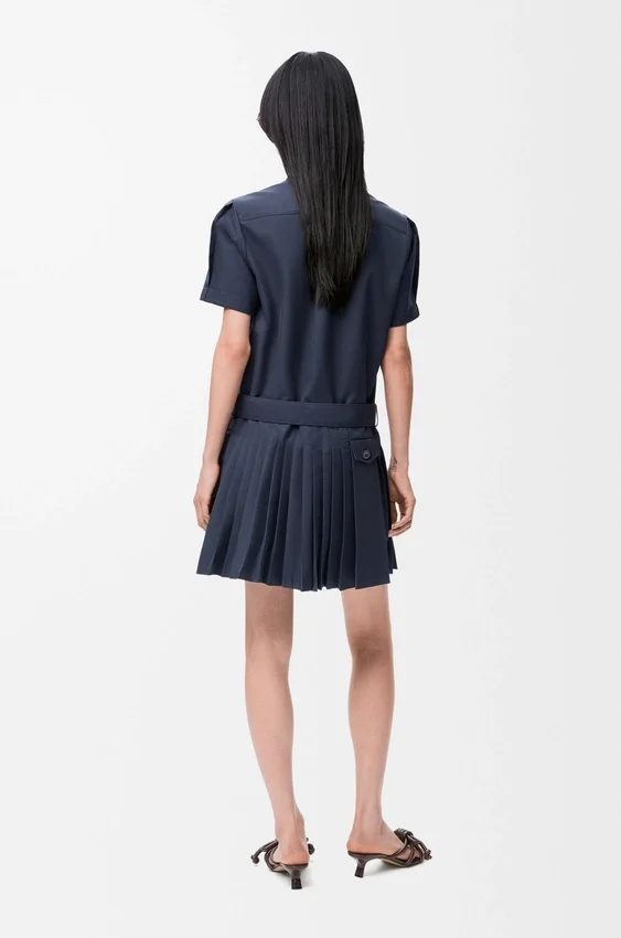 Plisseekleid aus Baumwollmischung Plisseekleid aus Baumwollmischung