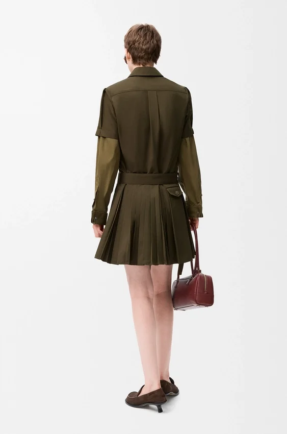 Plisseekleid aus Baumwollmischung Plisseekleid aus Baumwollmischung