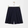 Plissierte Shorts aus Baumwolle und Leinen Plissierte Shorts aus Baumwolle und Leinen
