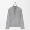 Reißverschlussjacke aus Lammveloursleder