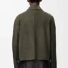 Reißverschlussjacke aus Lammveloursleder Reißverschlussjacke aus Lammveloursleder
