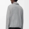 Reißverschlussjacke aus Lammveloursleder