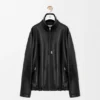 Reißverschlussjacke aus Nappa-Lammleder Reißverschlussjacke aus Nappa-Lammleder