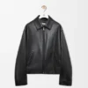 Reißverschlussjacke aus Nappa-Lammleder Reißverschlussjacke aus Nappa-Lammleder