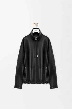 Reißverschlussjacke aus Nappa-Lammleder
