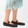 Rio Mary-Jane aus Wildleder und Raffia Rio Mary-Jane aus Wildleder und Raffia