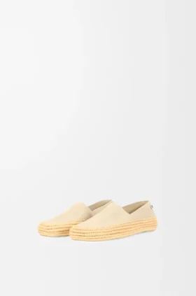 Rio-Slipper aus Wildleder und Raffia