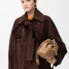 Schleifenjacke aus Ziegenveloursleder Schleifenjacke aus Ziegenveloursleder