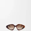 Schmale Sonnenbrille in Dreiecksform