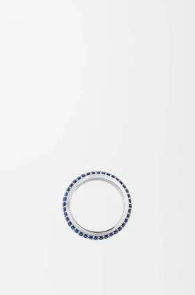 Schmaler Pavé-Ring aus Sterlingsilber und Kristallen