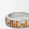 Schmaler Pavé-Ring aus Sterlingsilber und Kristallen Schmaler Pavé-Ring aus Sterlingsilber und Kristallen
