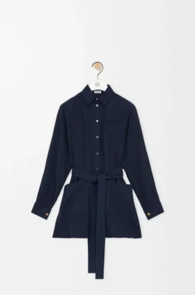 Seidenbluse mit Gürtel