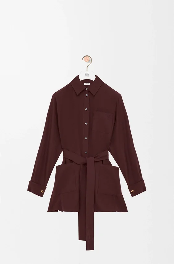 Seidenbluse mit Gürtel Seidenbluse mit Gürtel