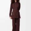 Seidenbluse mit Gürtel Seidenbluse mit Gürtel