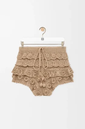 Shorts aus gehäkelter Baumwolle