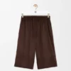 Shorts mit Kordelzug aus Ziegenwildleder