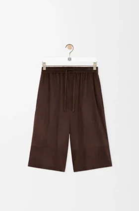 Shorts mit Kordelzug aus Ziegenwildleder Shorts mit Kordelzug aus Ziegenwildleder
