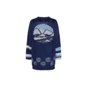 SS21 Großer mehrfarbiger Cardigan in Marineblau S359330Xbr-5095